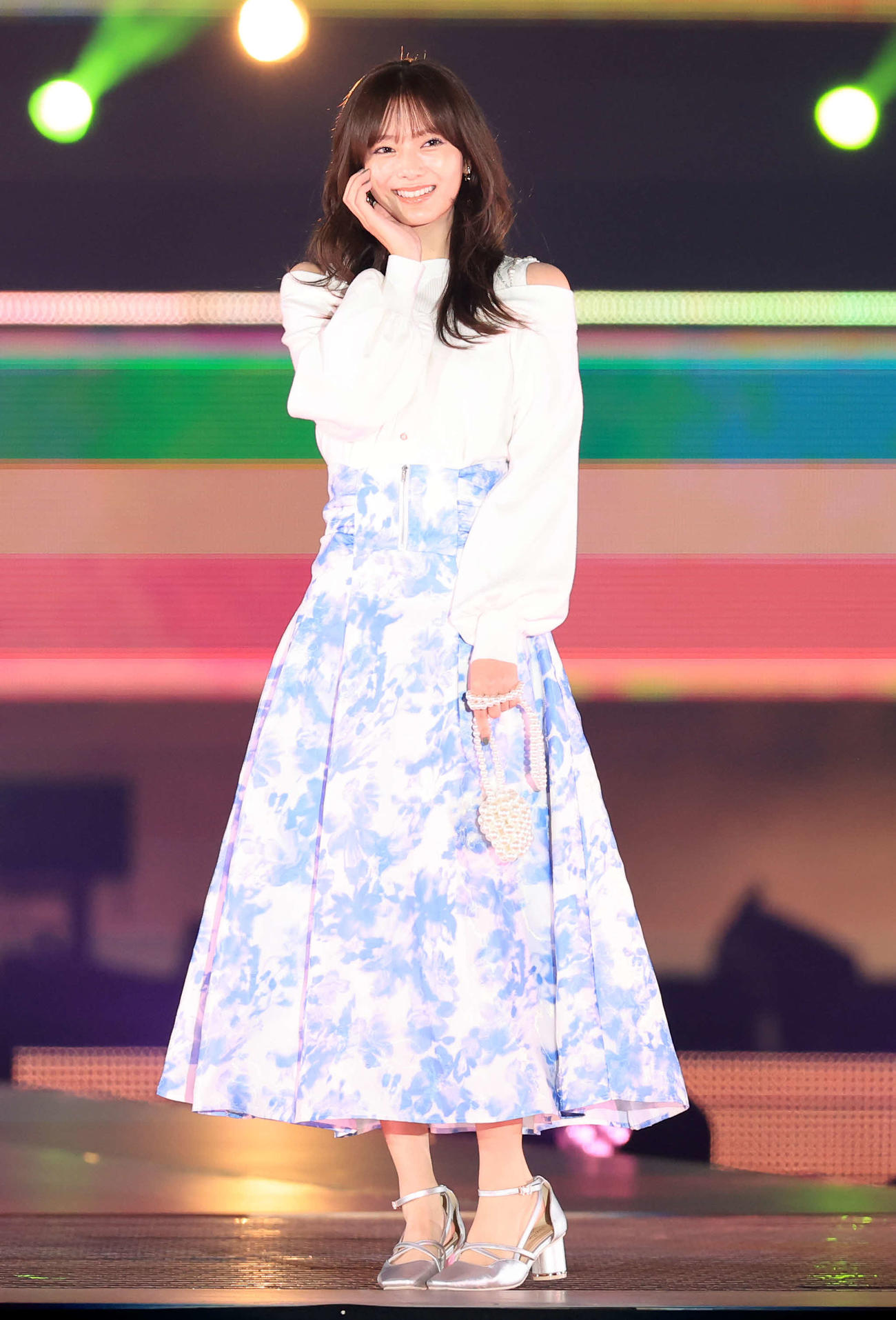 「Rakuten GirlsAward 2023 A／W」に登場した櫻坂46田村保乃（撮影・浅見桂子）