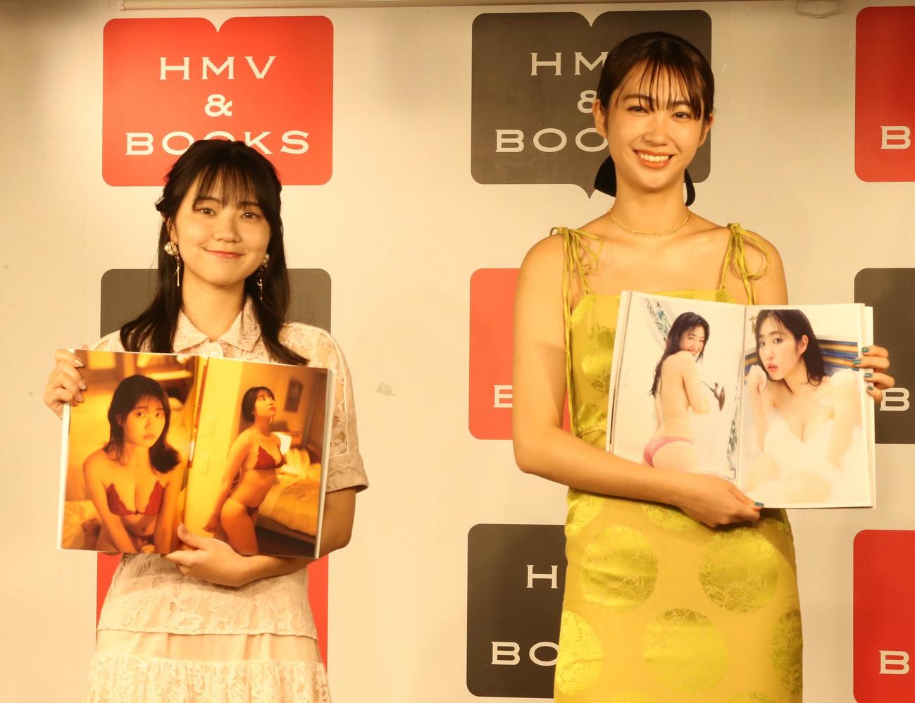 初写真集発売記念イベントに登場する咲田ゆな（左）、瑚々