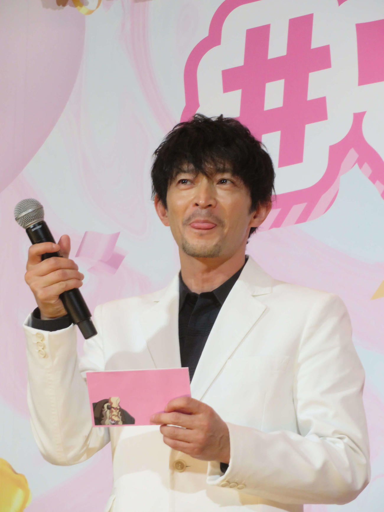 アニメ映画「ONE PIECE FILM RED」のヒロイン・ウタの誕生日を祝う「＃ウタ誕生祭　2023」に登壇した津田健次郎（撮影・村上幸将）