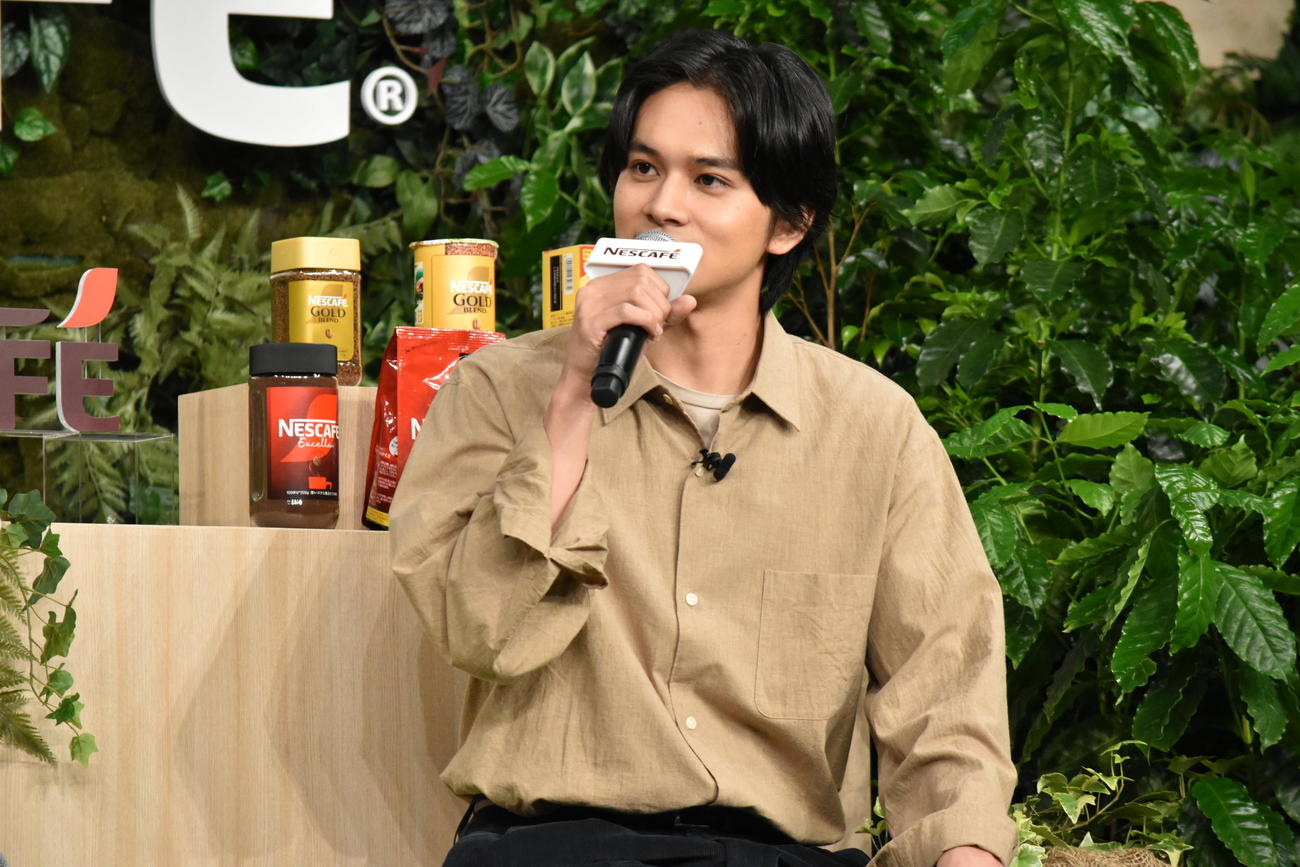 出演する「ネスカフェ　Make your world」新CM発表会に出席した北村匠海