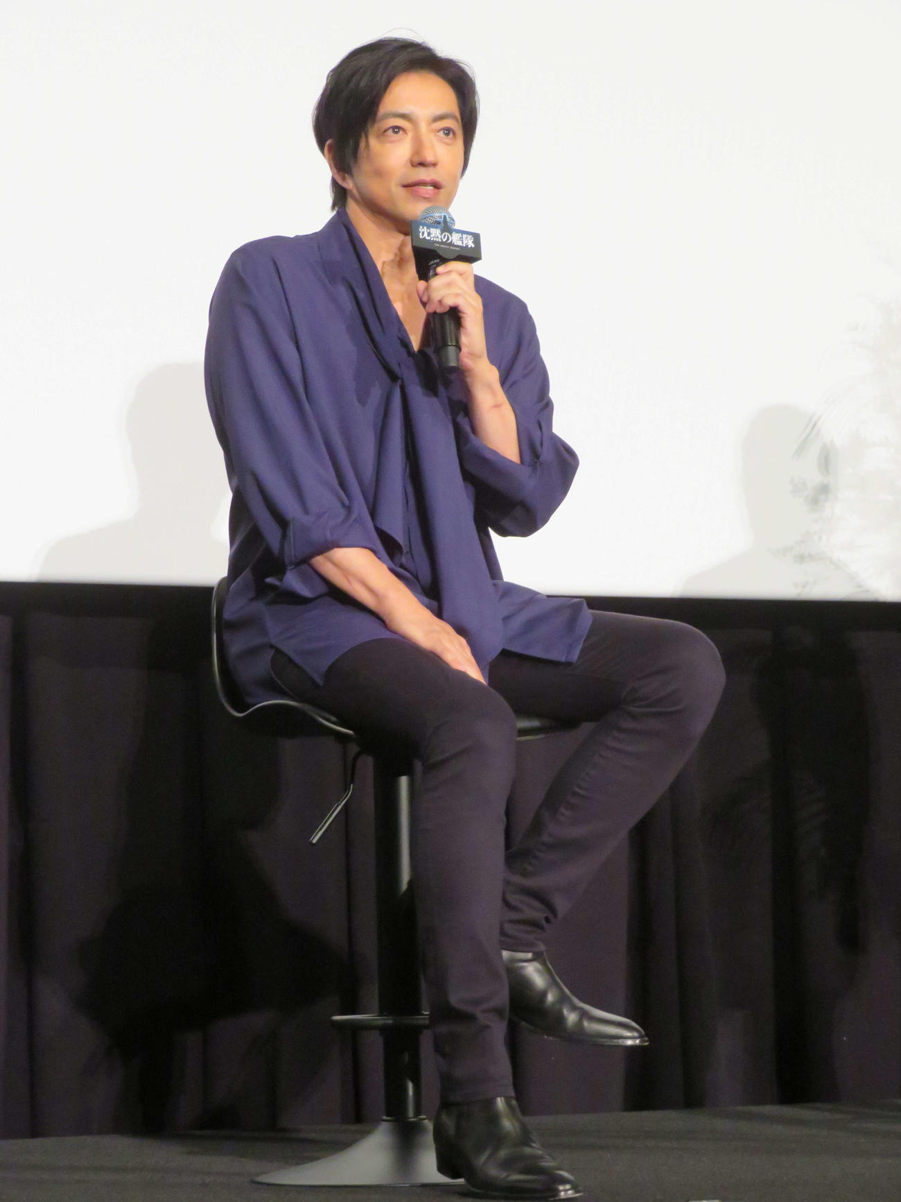 映画「沈黙の艦隊」大ヒット御礼舞台あいさつで登壇した大沢たかお（撮影・村上幸将）