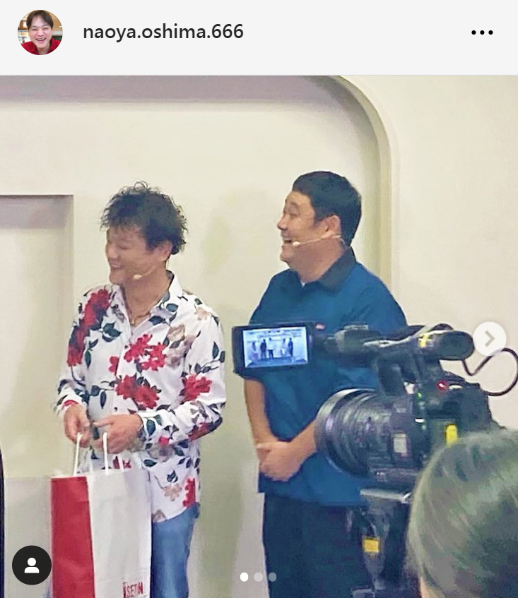 大島直也（左）とドロンズ石本（大島直也のインスタグラムから）