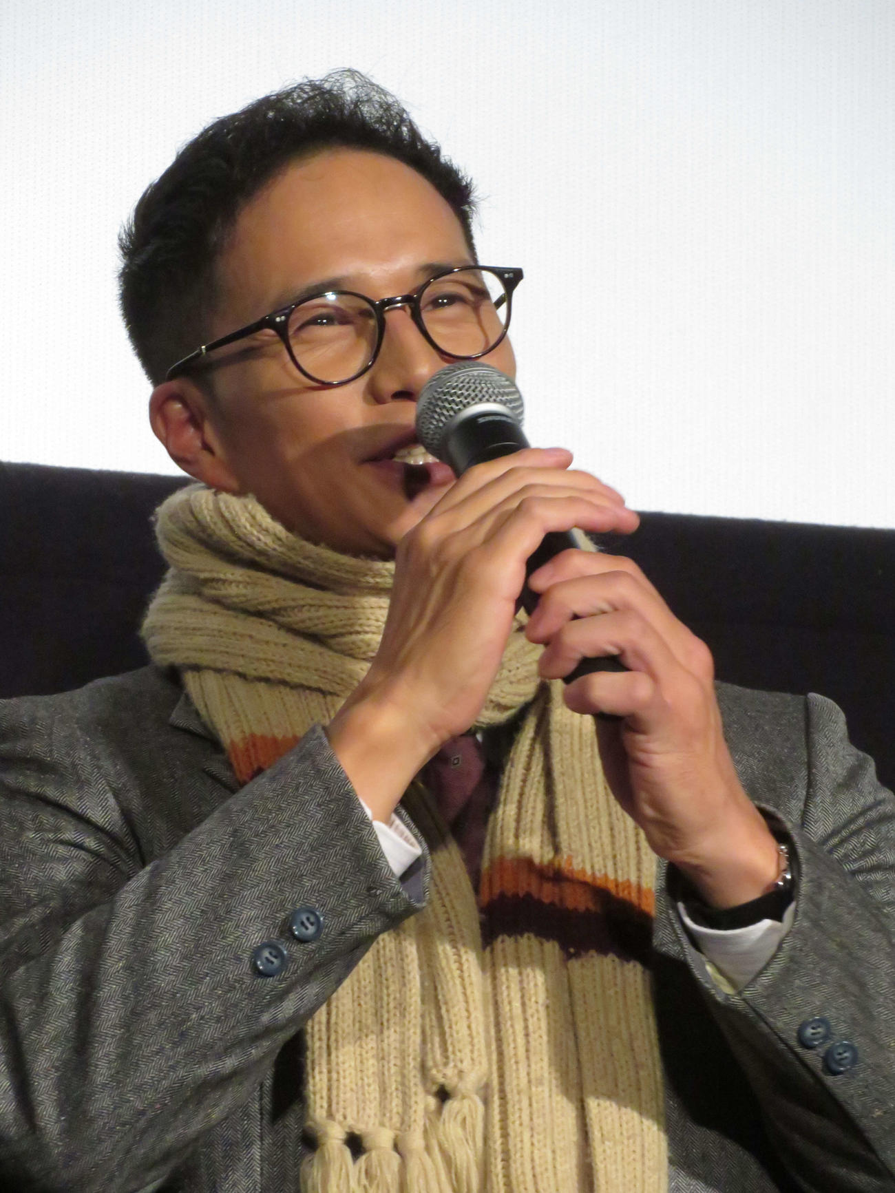 ドラマ「おいしい給食　season3」1、2話最速プレミア上映会＆トークイベントで涙声になって熱く語る市原隼人（撮影・村上幸将）