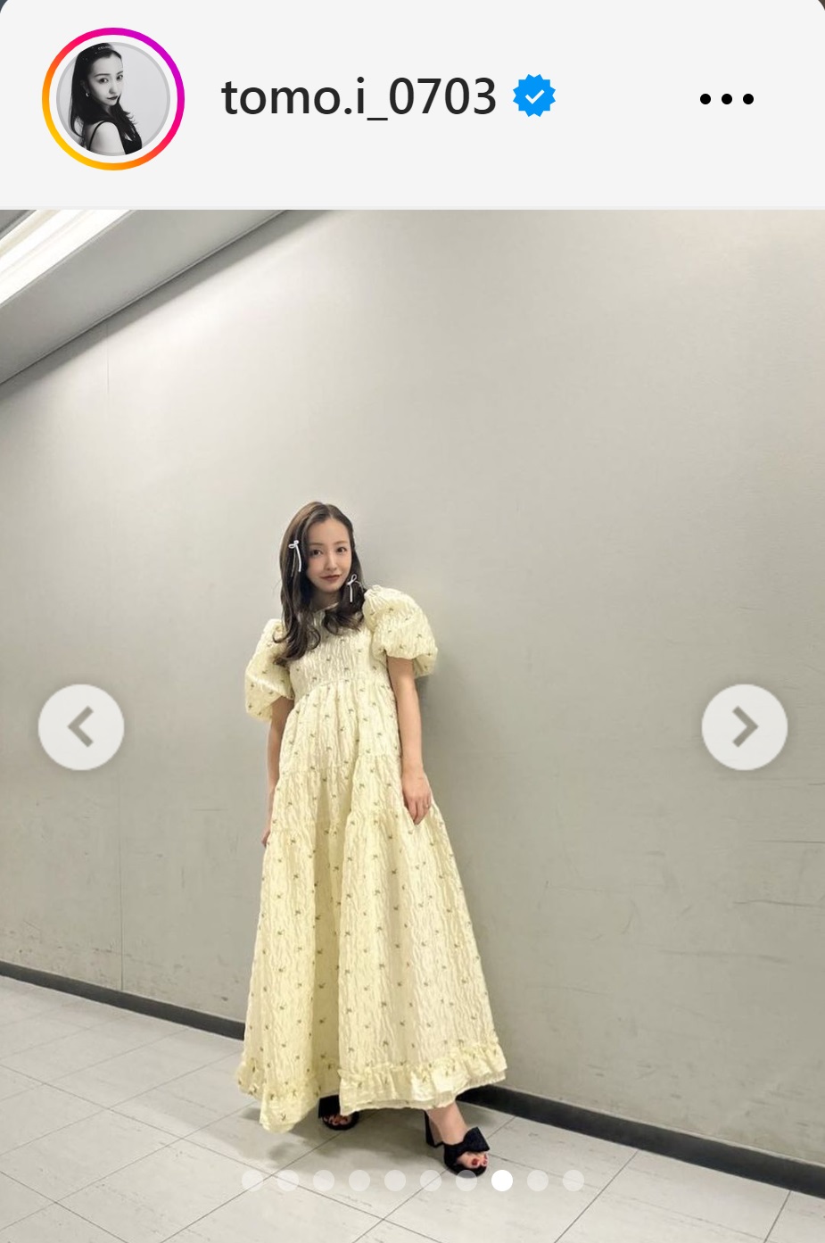 板野友美のインスタグラムから