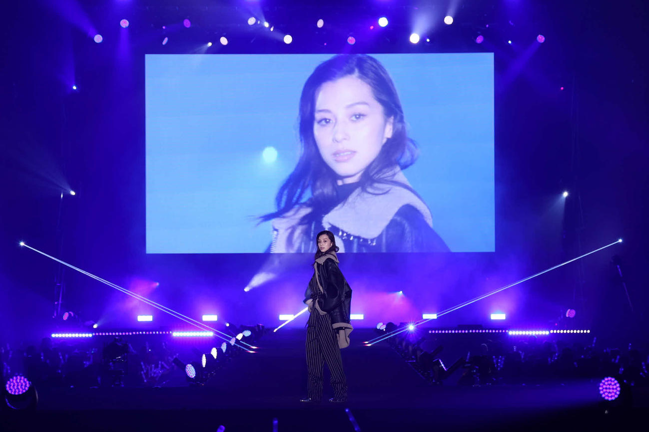 ファッションイベント「CREATEs presents TGC　北九州　2023」に出演した中条あやみ（C）CREATEs　presents　TGC　北九州　2023