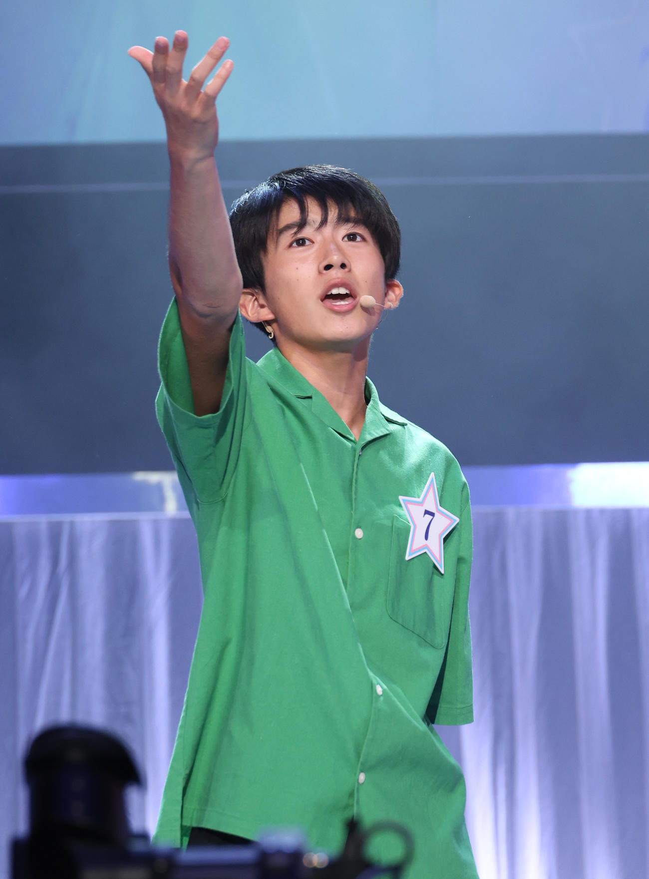 第3回スター☆オーディションでパフォーマンスを披露する畑駿平さん（撮影・中島郁夫）