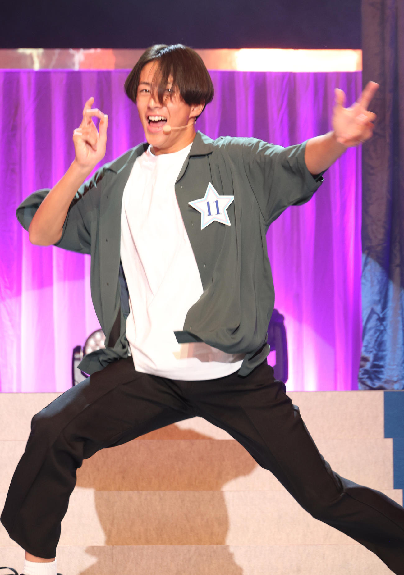 第3回スター☆オーディションでパフォーマンスを披露する佐藤来未登さん（撮影・中島郁夫）