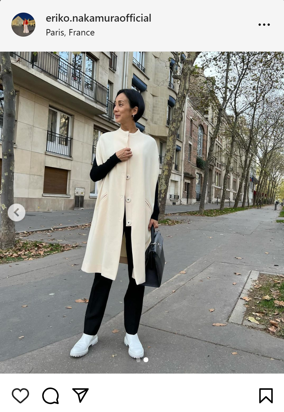 中村江里子のインスタグラムから