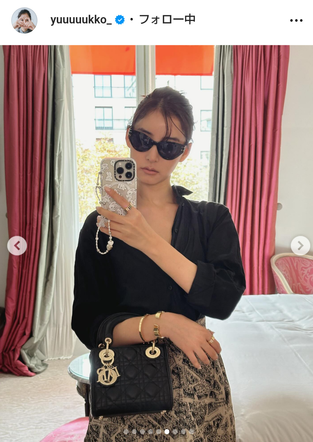 新木優子のインスタグラムから
