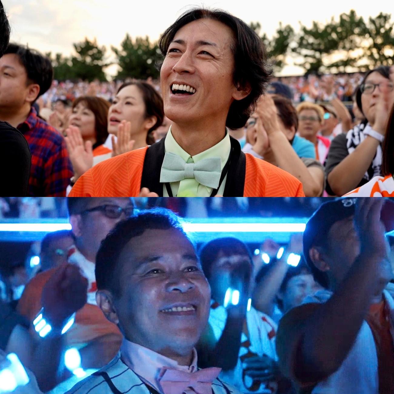 「週刊ナイナイミュージック」に出演する矢部浩之（上）、岡村隆史