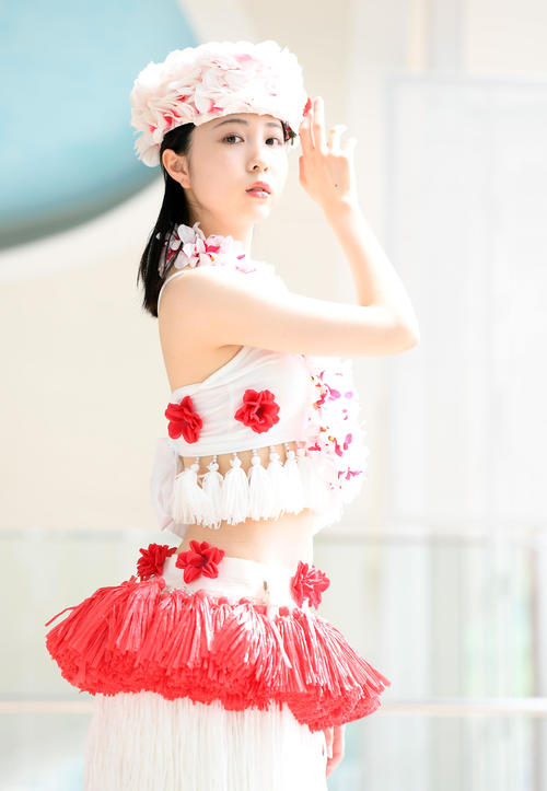 今月5日から舞台「フラガール’23」が開演。メインキャストを務める中村守里（撮影・たえ見朱実）