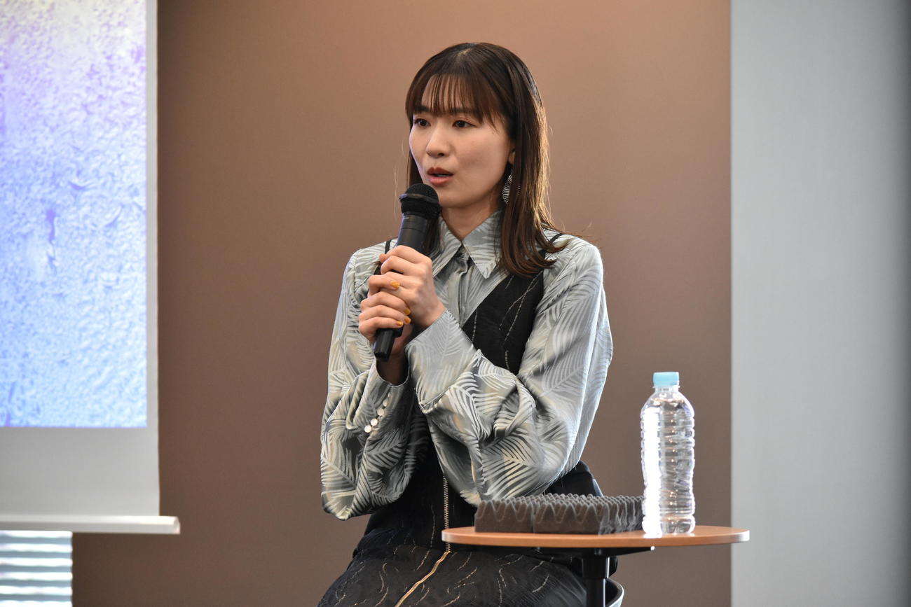 ドラマ「インターホンが鳴るとき」記者会見に出席した主演の土村芳