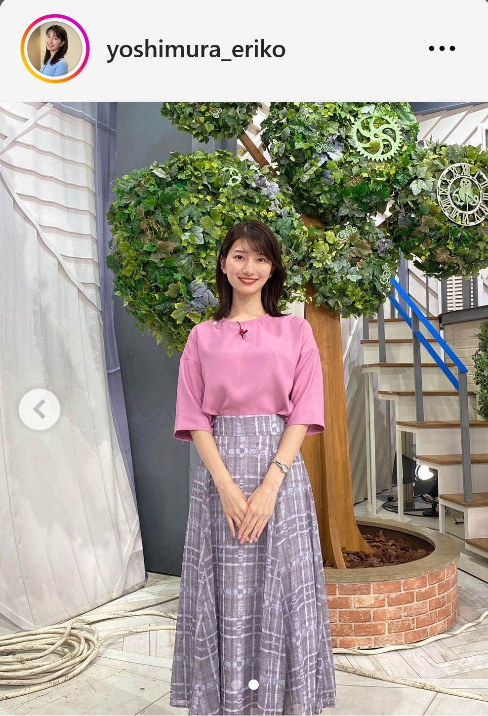 TBS吉村恵里子アナのインスタグラムから