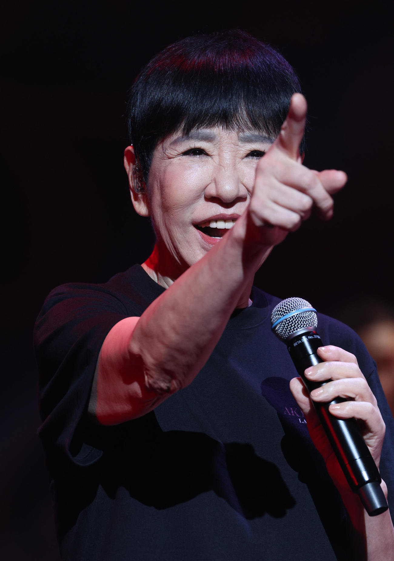 「AKIKO WADA LAST HALL TOUR」リハーサルを公開し熱唱する和田アキ子（撮影・中島郁夫）