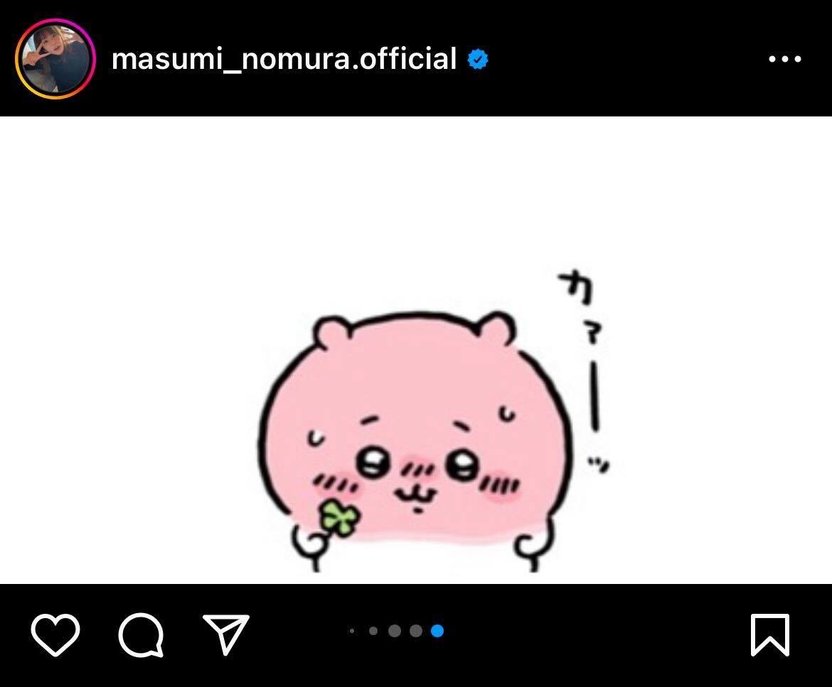 野村麻純インスタグラムから