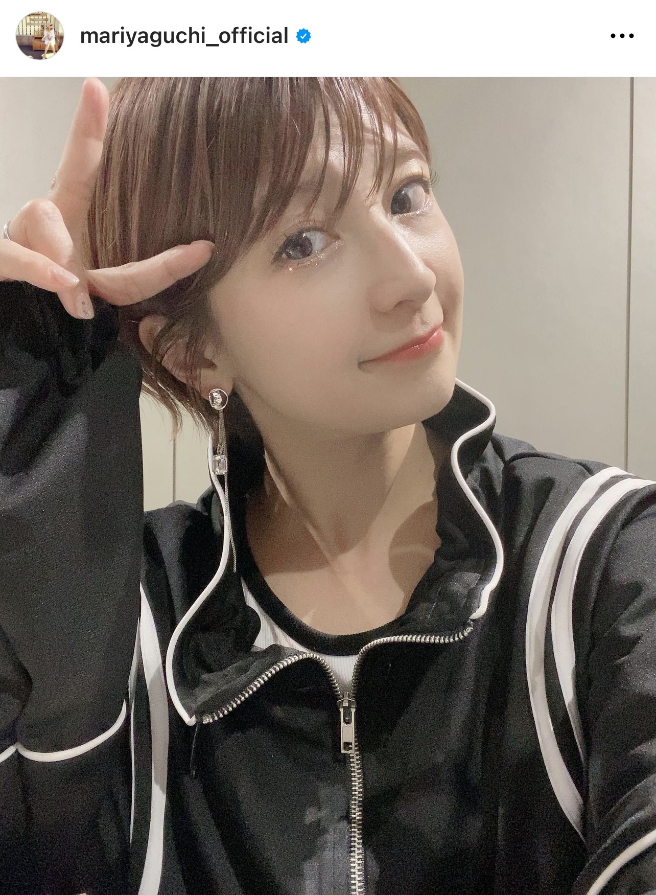 矢口真里の自撮りショット（矢口真里のインスタグラムから）