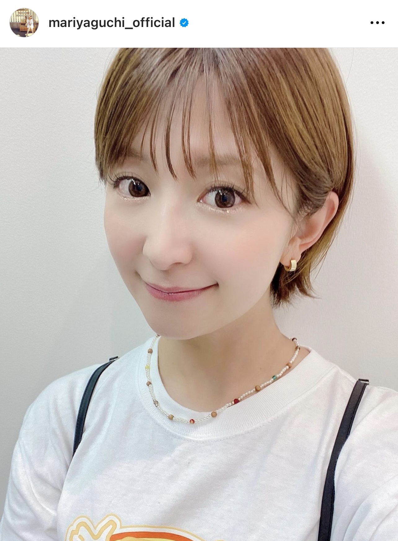 矢口真里の自撮りショット（矢口真里のインスタグラムから）