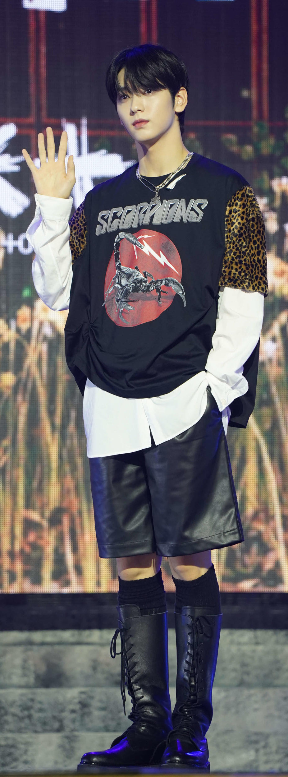 メディアショーケースを行った、TOMORROW X TOGETHERのSOOBIN（撮影・佐藤勝亮）