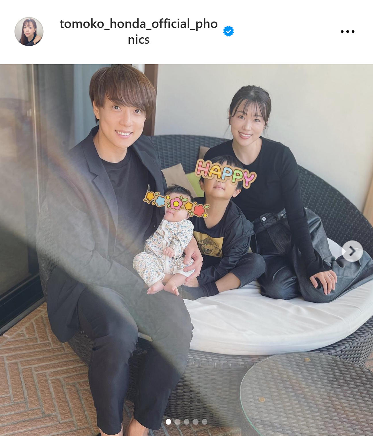 本田朋子のインスタグラムから