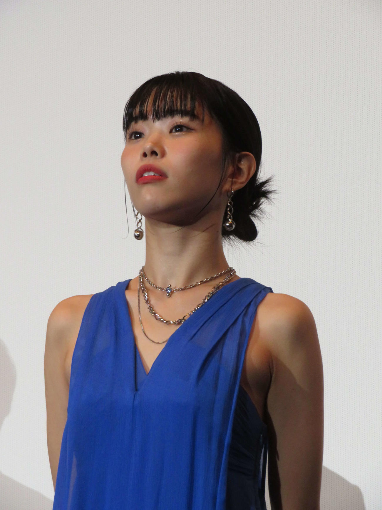映画「キリエのうた」公開記念舞台あいさつに登壇したアイナ・ジ・エンド（撮影・村上幸将）