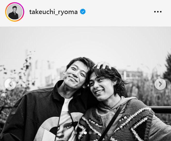 竹内涼真（左）と竹内唯人（竹内涼真のインスタグラムから）