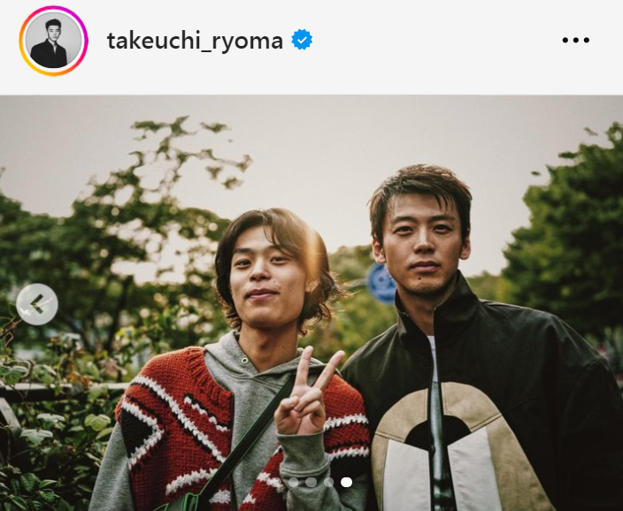 竹内涼真（右）と竹内唯人（竹内涼真のインスタグラムから）