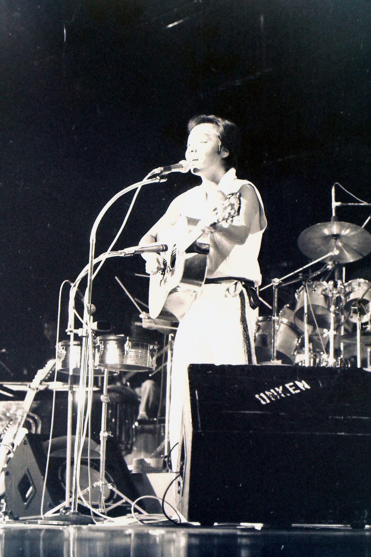 日本人アーティストとして初めて日本武道館3日間公演を成功させたアリスの谷村新司（78年8月29日撮影）