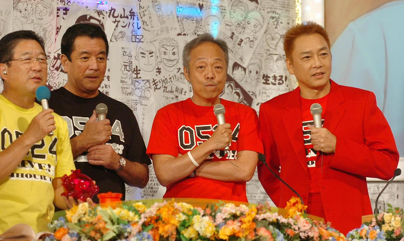 24時間TVに登場した左から徳光和夫アナ、加山雄三、谷村新司、にしきのあきら（05年8月28日撮影）