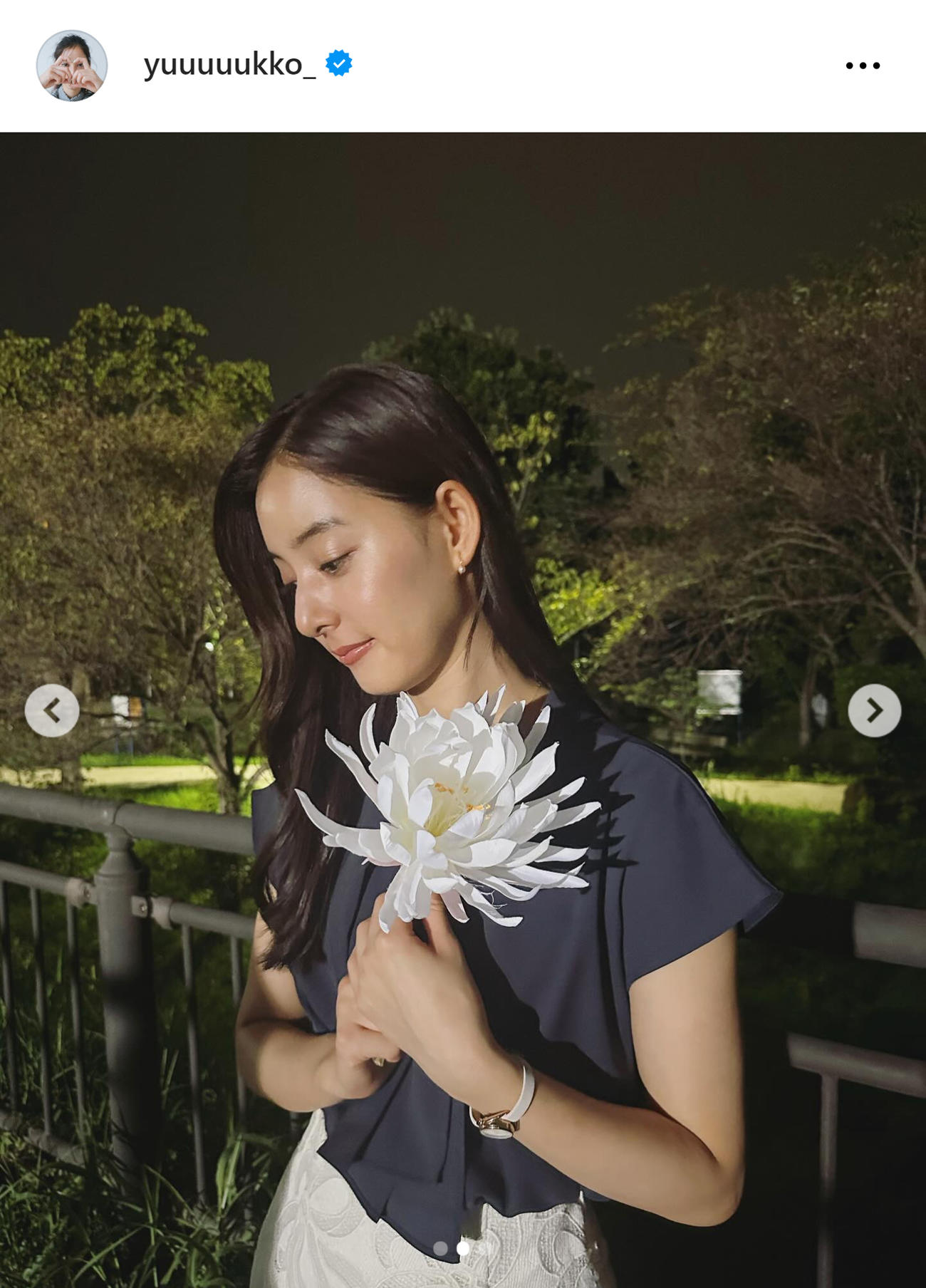新木優子のインスタグラムから