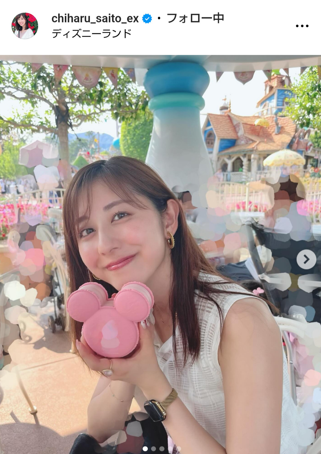 斎藤ちはるアナウンサーのインスタグラムから