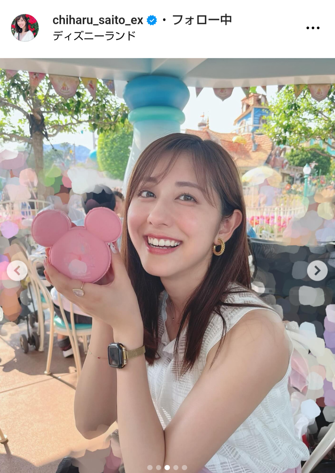 斎藤ちはるアナウンサーのインスタグラムから