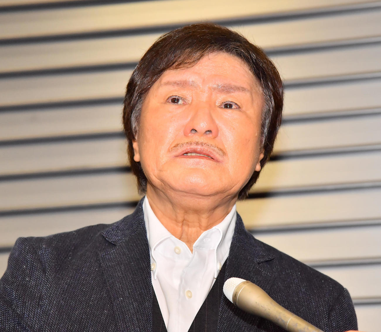 コンサート終了後に会見を行った堀内孝雄（撮影・清水貴仁）
