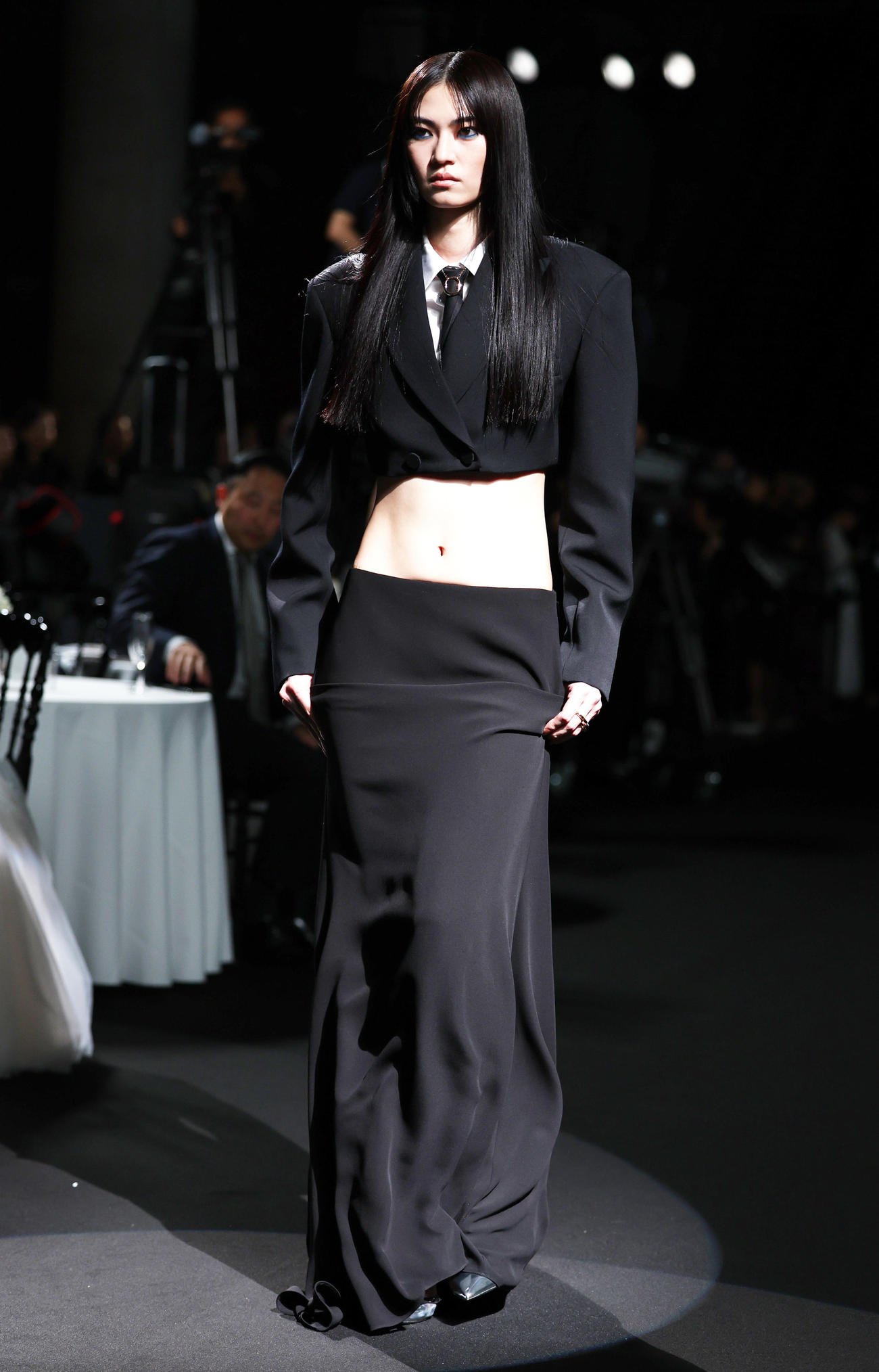 「ハーパーズバザー10周年イベント」に登場した江原美希（撮影・野上伸悟）