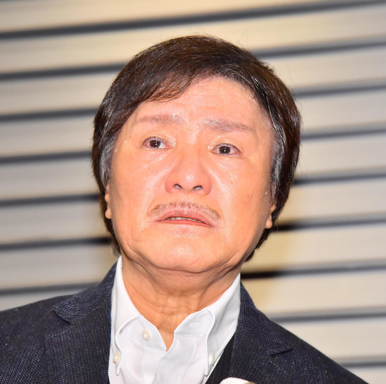 コンサート終了後に会見を行った堀内孝雄（撮影・清水貴仁）