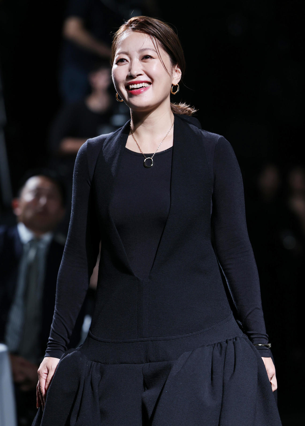 「ハーパーズバザー10周年イベント」に登場した坂本美雨（撮影・野上伸悟）
