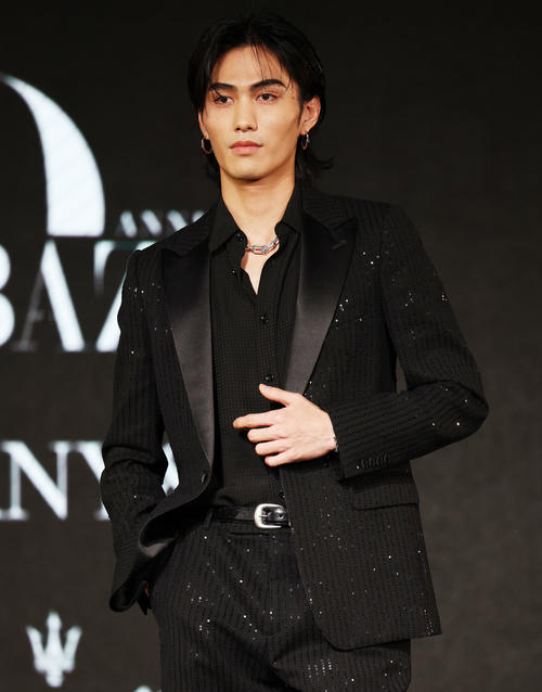 「ハーパーズバザー10周年イベント」に登場した大平修蔵（撮影・野上伸悟）