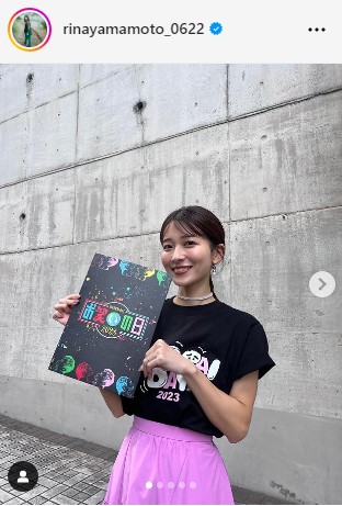 山本里菜アナウンサーのインスタグラムから