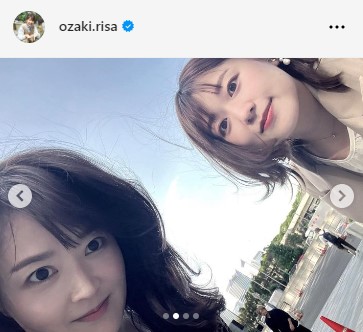 尾崎里紗アナウンサーのインスタグラムから