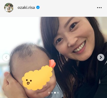 尾崎里紗アナウンサーのインスタグラムから