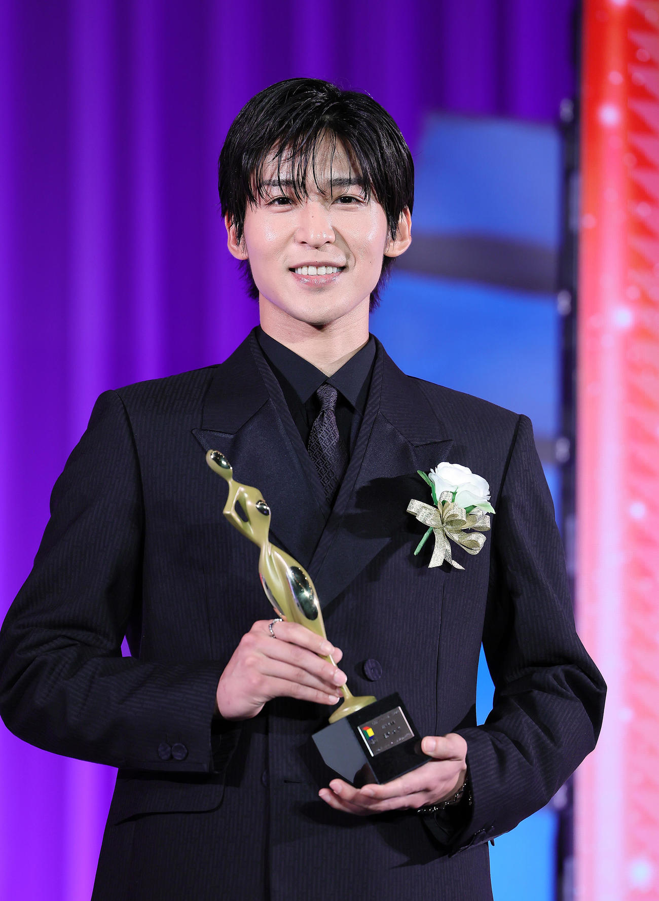 助演男優賞を受賞した目黒蓮（撮影・足立雅史）