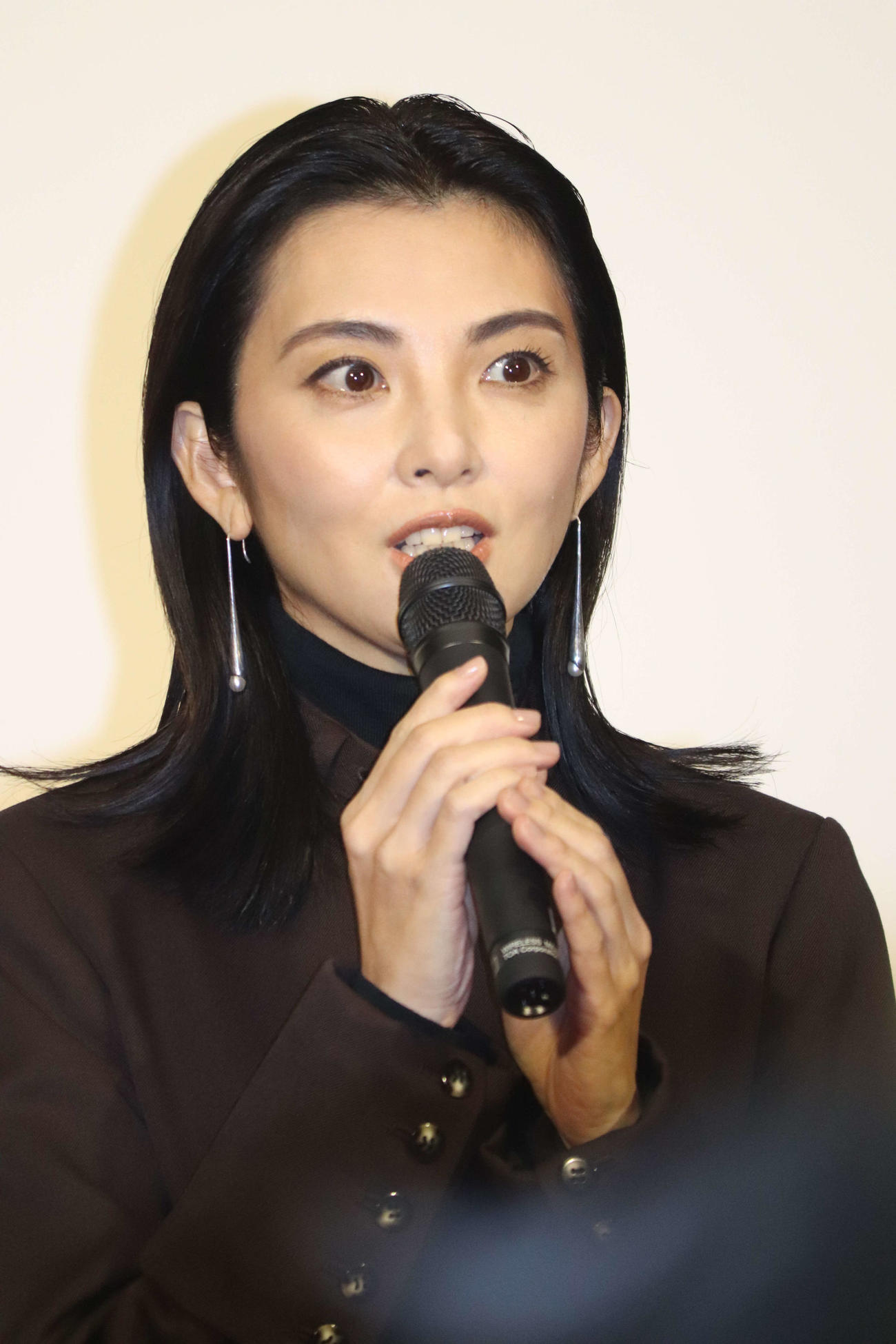 NHKスペシャルシリーズ”宗教2世”「神の子はつぶやく」取材会に出席した田中麗奈（撮影・加藤理沙）