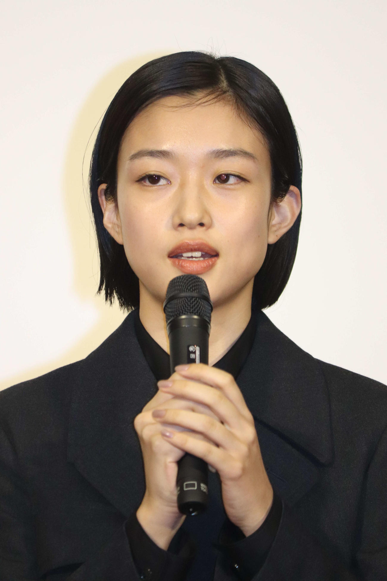NHKスペシャルシリーズ”宗教2世”「神の子はつぶやく」取材会に出席した河合優実（撮影・加藤理沙）