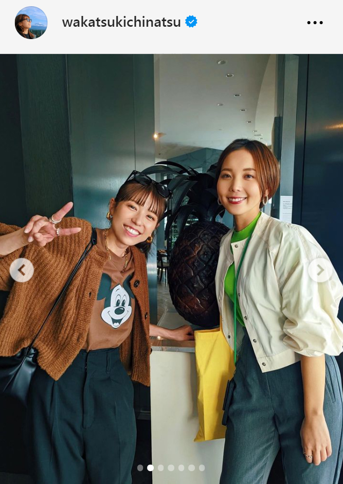 若槻千夏（左）とヒロド歩美（若槻千夏のインスタグラムから）