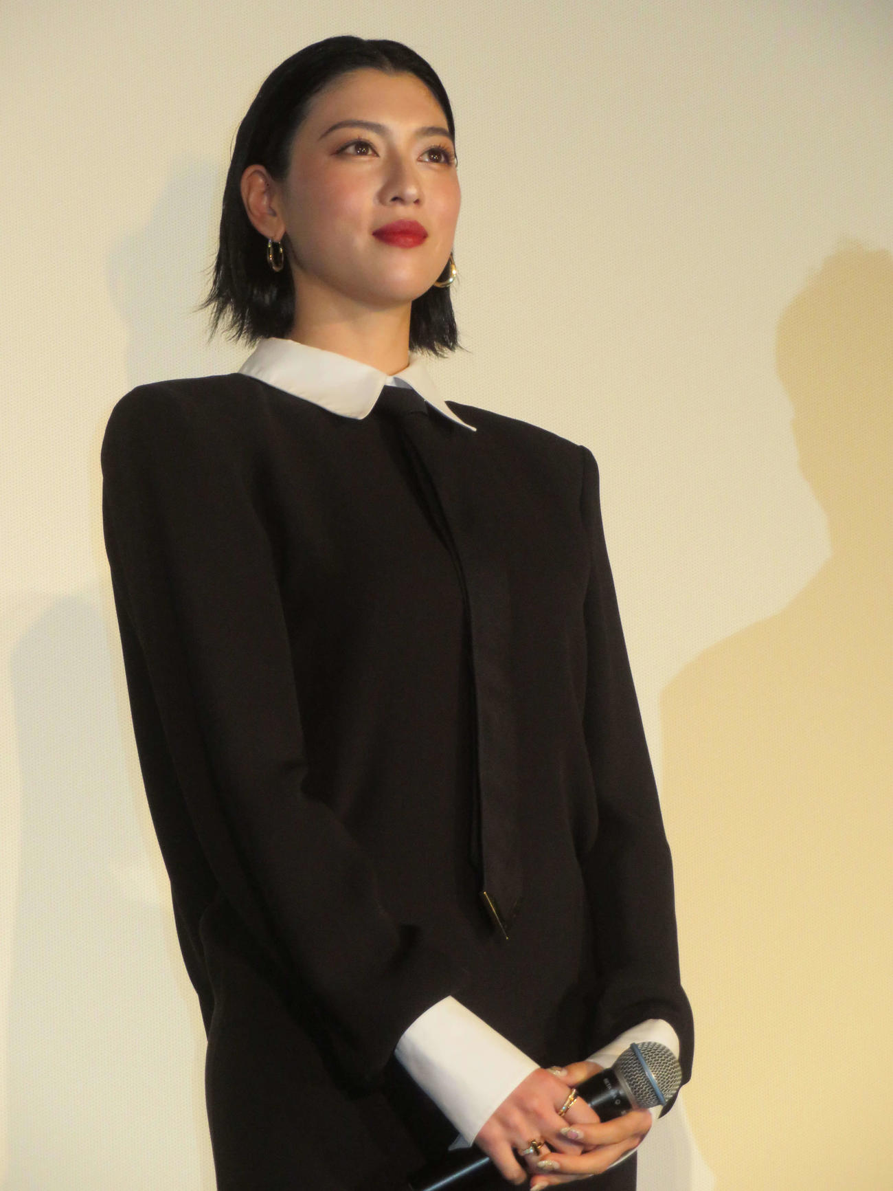Amazon Original映画「ナックルガール」ワールドプレミアに登壇した三吉彩花（撮影・村上幸将）