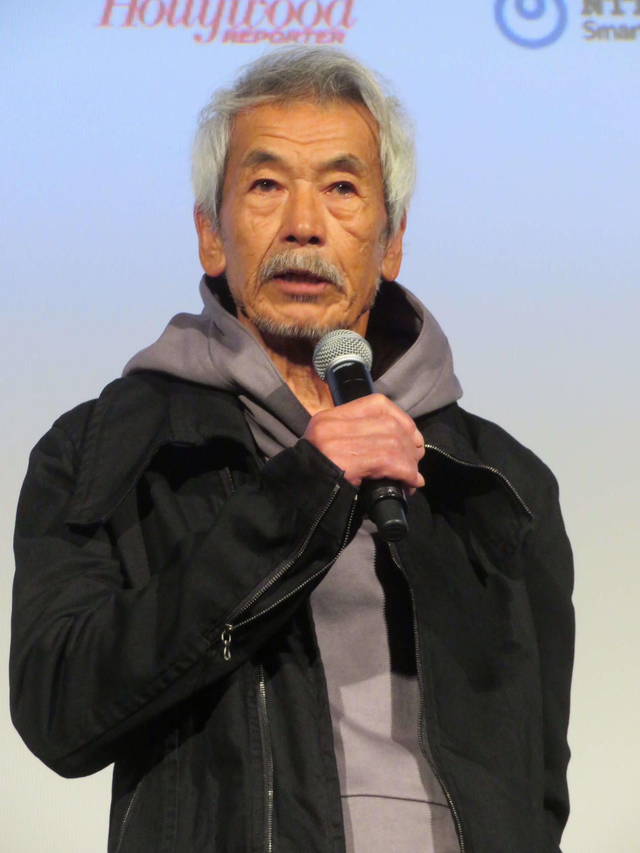 東京国際映画祭で世界初上映された短編映画「Some Body Comes Into the Light」舞台あいさつに登壇した田中泯（撮影・村上幸将）