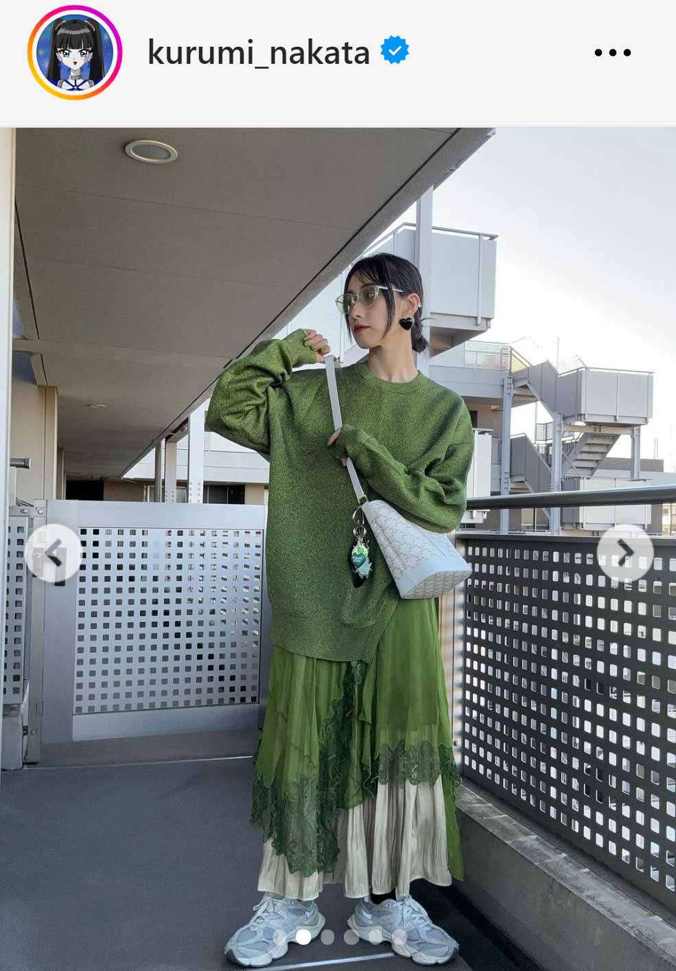 中田クルミのインスタグラムから