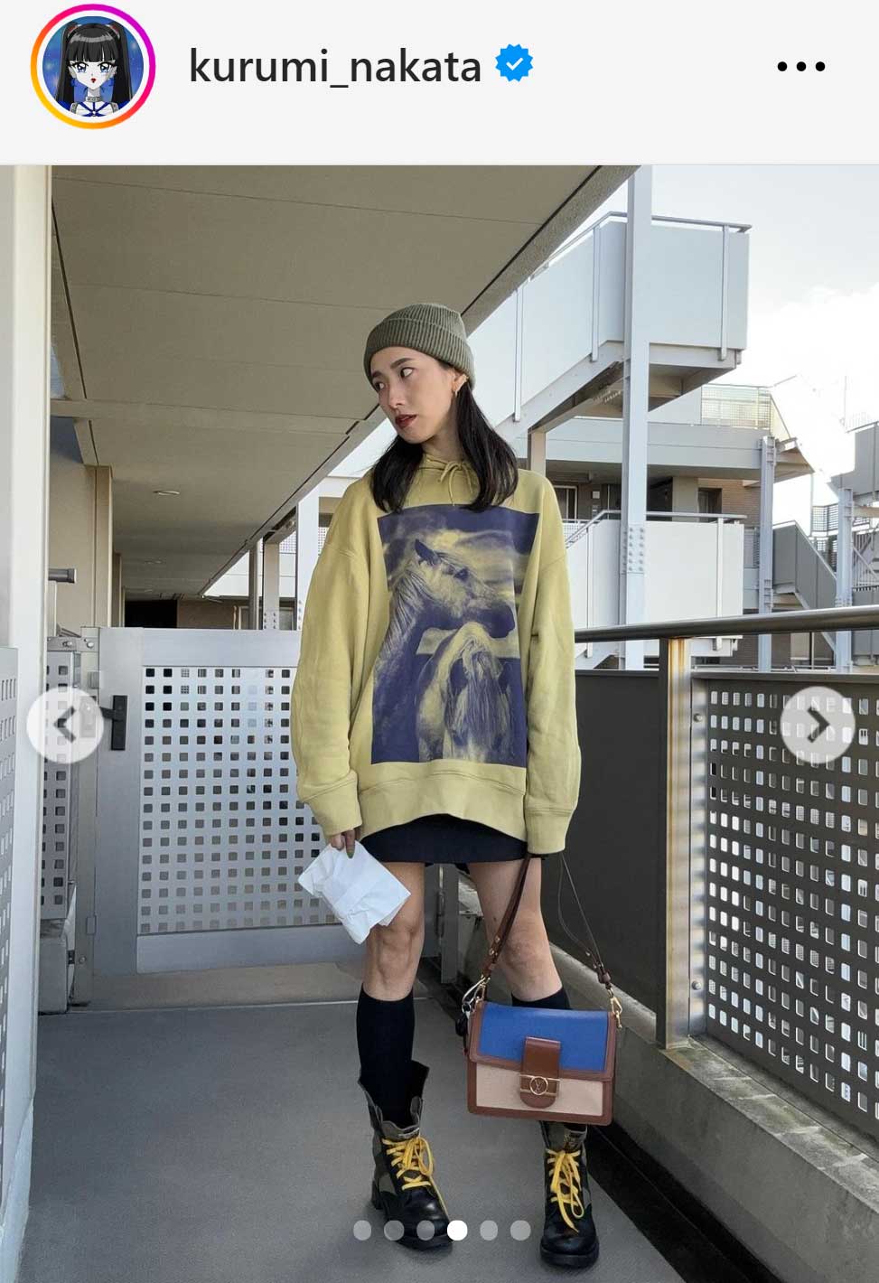 中田クルミのインスタグラムから
