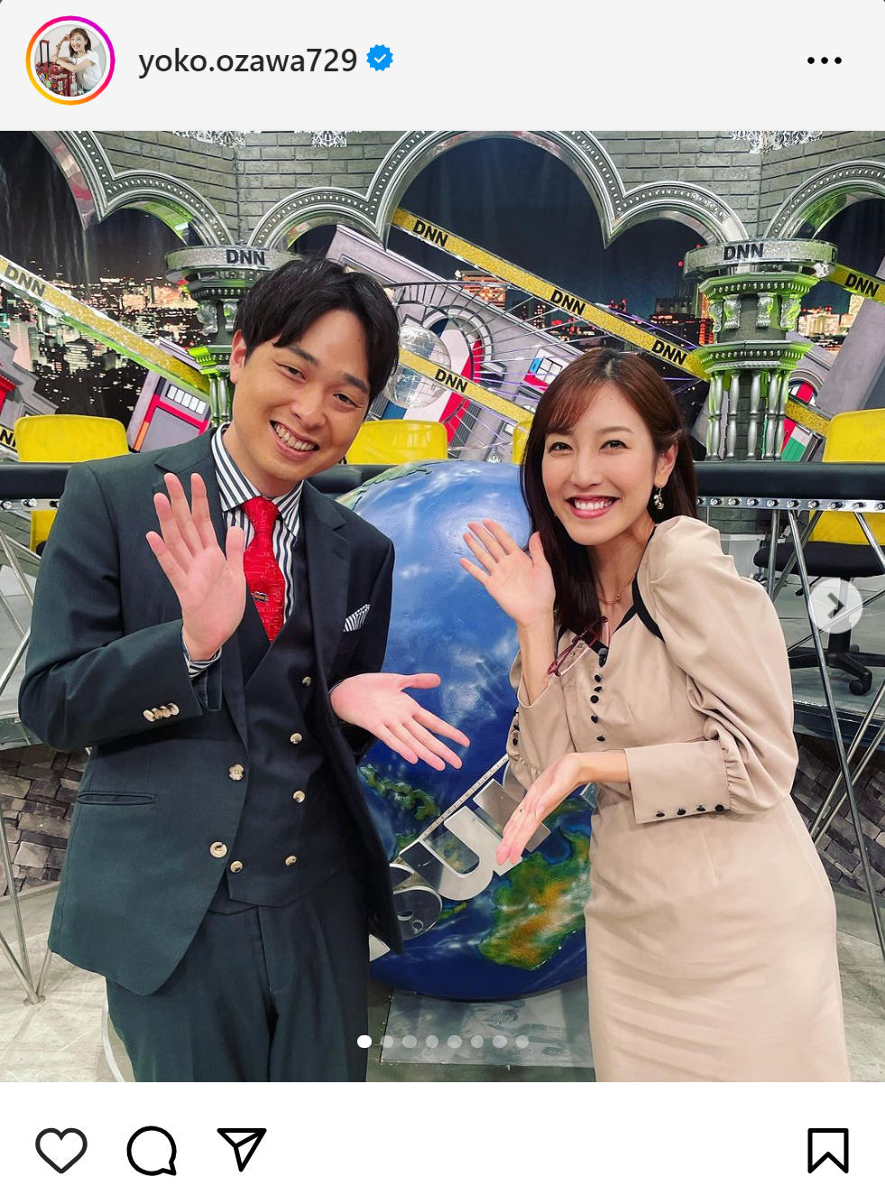 小澤陽子アナのインスタグラムから