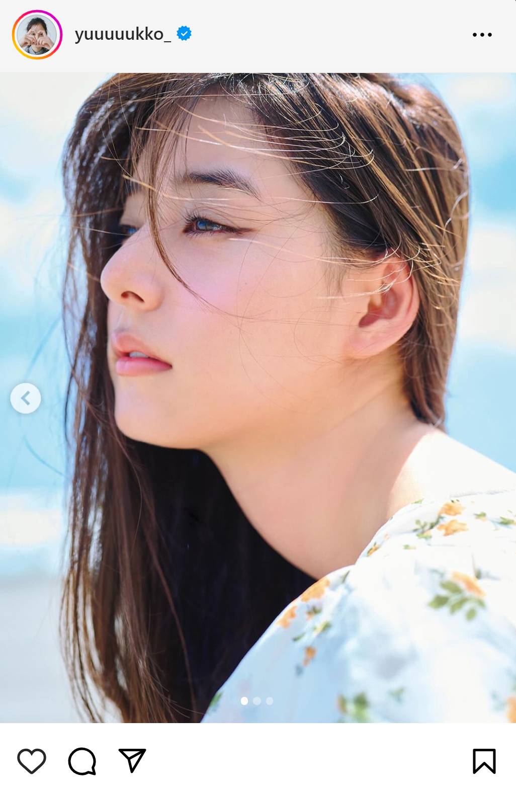新木優子のインスタグラムから