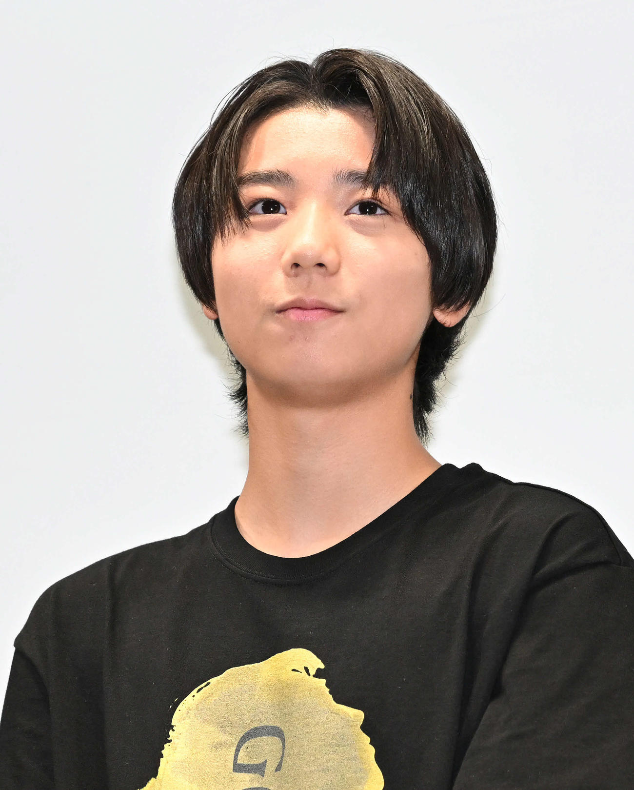 映画「ゴールド・ボーイ」舞台あいさつに臨む羽村仁成（撮影・滝沢徹郎）